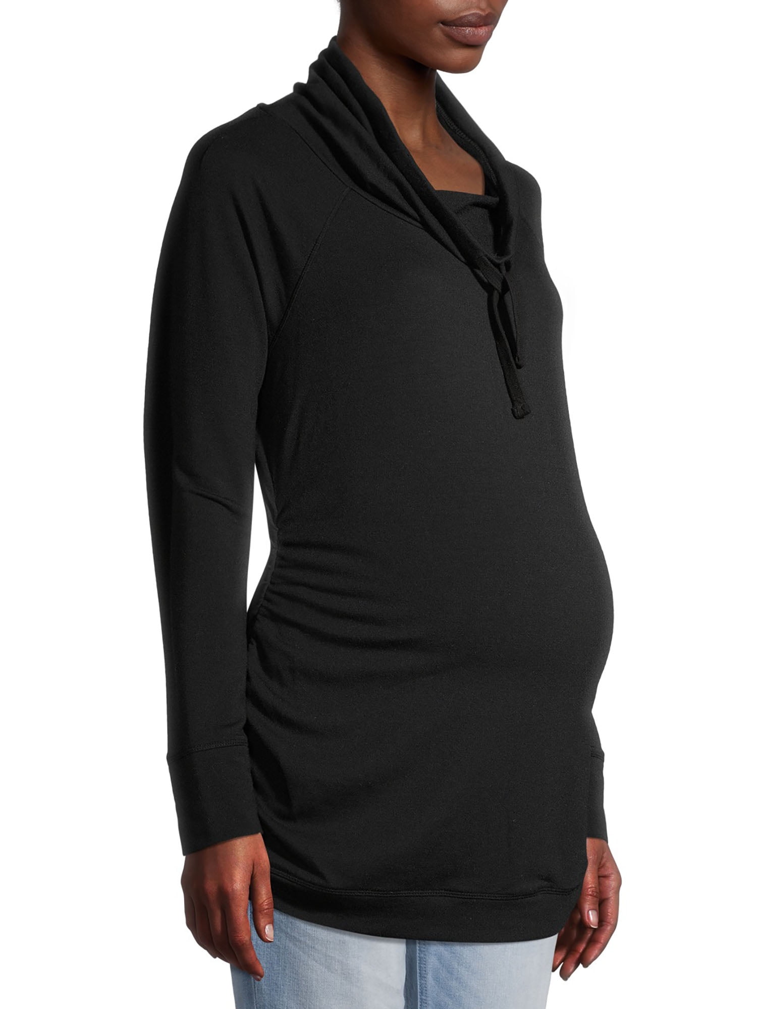 maternity cowl neck sweatshirt