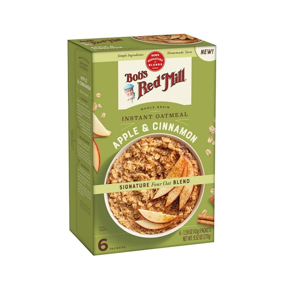 Bob's Red Mill Instant Oatmeal Packets, Apple & Cinnamon (6 count)