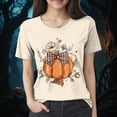 thumbnail image 2 of Godom Halloween Teacher Shirts for Women Shirts Ghost T Shirt Funny Cute Short Sleeve Tops, 2 of 4