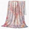 thumbnail image 2 of Artistic Pattern, Festive Holiday Scene, Warm Flannel Blanket for Sunroom and Reading Nook with Detailed Artwork, Art Lovers Graduation Gift, Celestial Home Decor, 2 of 9