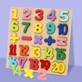 thumbnail image 2 of Juego de 2 rompecabezas de madera con alfabeto, números y formas en 3D, tablero de rompecabezas de letras y números ABC, rompecabezas educativos de reconocimiento, el mejor regalo para niños, 2 of 7