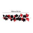 thumbnail image 4 of Kdkad Halloween Black Maple Leaf Vines, Artificial Fall Garland, Flexible Foliage Hanging Vines, Halloween Decorations for Porch, Fireplace, Railing, Table, Halloween Party Decor, 39In, 4 of 7