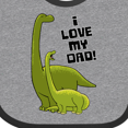 thumbnail image 4 of Inktastic I Love My Dad with Baby and Daddy Brontosauruses Boys or Girls Baby Bib, 4 of 4