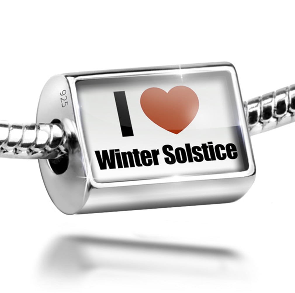 Bead I Love Winter Solstice Charm Fits All European Bracelets by NEONBLOND