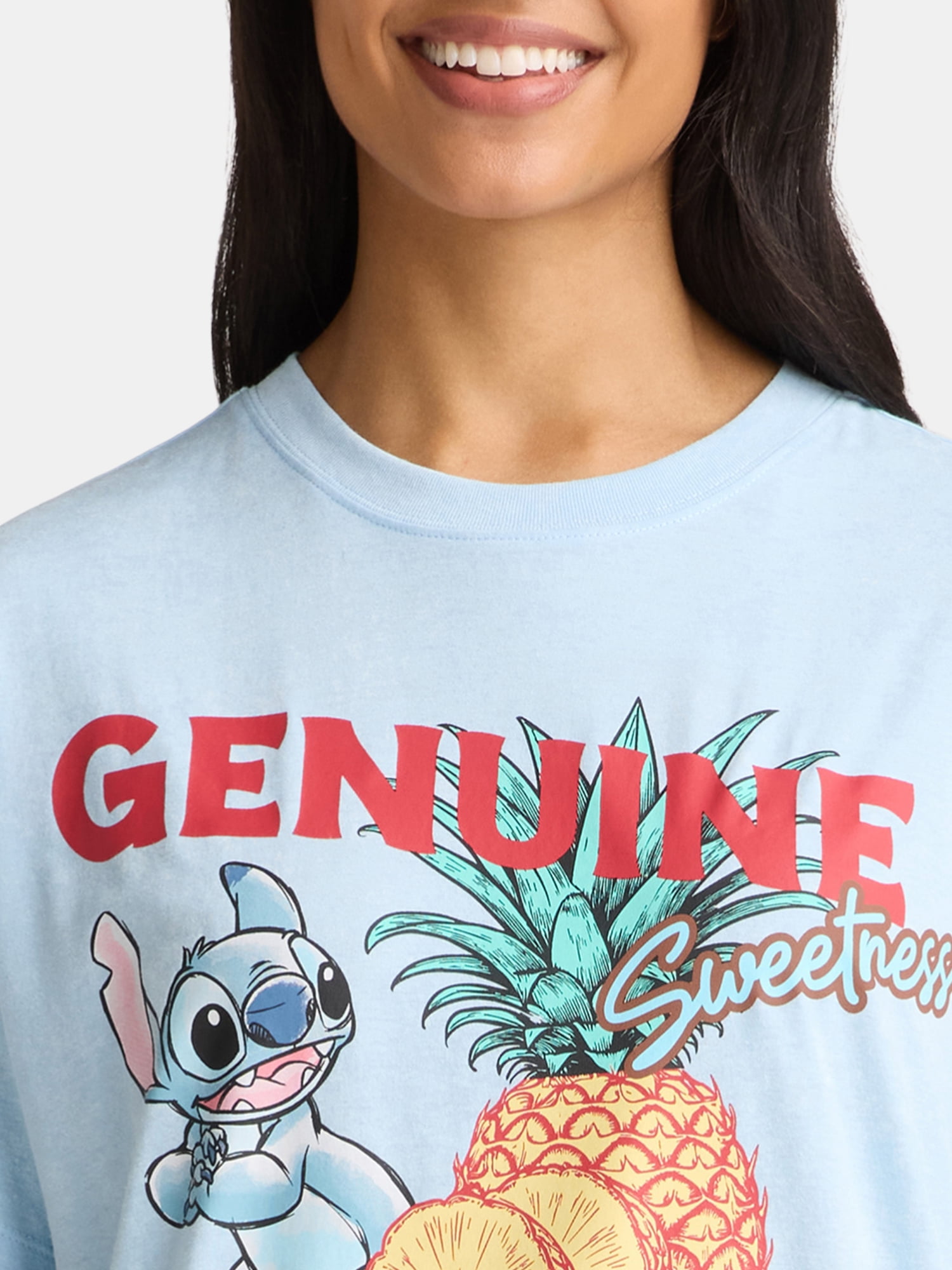 Disney Stitch Women’s Genuine Sweetness Graphic Tee, Sizes XXS-XXL