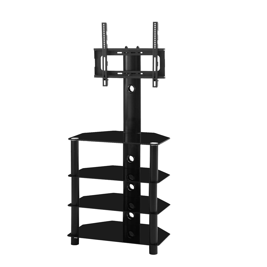 Black Multifunction Angle and height adjustable 4Tier tempered glass