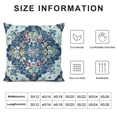 thumbnail image 5 of Creowell Teal Blue Mandala Boho Throw Pillow Covers Decorative Throw Pillow Case Cushion Cover Pillowcases for Home Decor Sofa Living Room Bed Couch Car,Multi-Size, 5 of 5