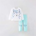 thumbnail image 4 of Gunia Kids Girl Spring Summer Outfit Casual Long Sleeve Top Pants Two Piece Playwear Breathable Clothes Set Cute Outfits For Girls 3-7 Years, 4 of 5