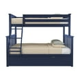 thumbnail image 4 of Max & Lily Solid Wood Bunk Bed, Twin over Full with Storage Trundle and Ladder for Kids, 4 of 14