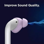 elago Earbuds Cover Designed for Apple AirPods 2 & 1 or EarPods, Silicone Ear Tips, Ear Grip, Sound Quality Enhancement [4 Pairs: 2 Large + 2 Small] (Lavender)