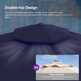 thumbnail image 5 of PURPLE LEAF 12FT Deluxe Round Patio Umbrella, Large Offset Cantilever Umbrella with 360° Rotation, Navy Blue, 5 of 12