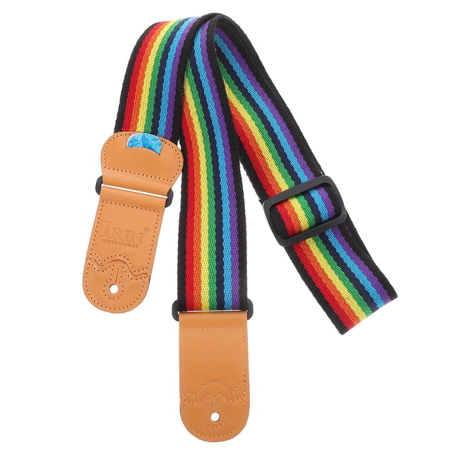 KAKOWELY Sangle de Guitare Mignonne Rayée Colorée Sangle de Guitare Élargie Sangle d'Épaule Réglable pour Guitares Acoustiques et Basses Sangle de Guitare Confortable