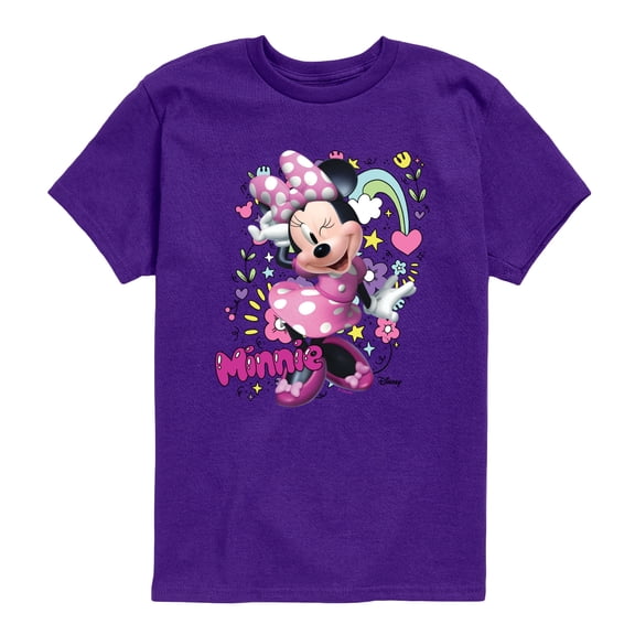 Mickey & Friends - Minnie Mouse Doodles - Youth Boys Short Sleeve Graphic T-Shirt