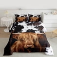 thumbnail image 2 of Castle Fairy Highland Cattle 2pcs Bedding Comforter Set for Teenagers,Cow Print Twin Comforter Sets,Farmhouse Animal Breathable Bedding Set,Luxury Bedroom Decor, 2 of 8