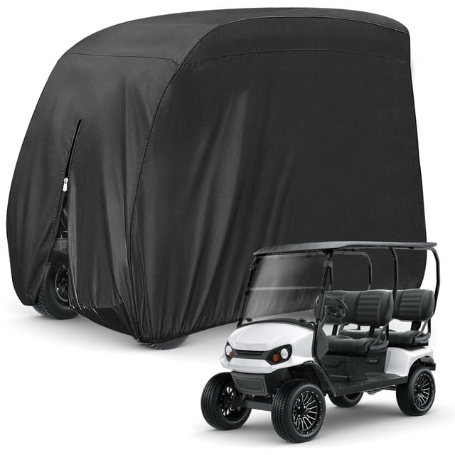 Funda para carrito de golf KISEER para 4 pasajeros impermeable 420D (negra)