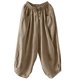 thumbnail image 3 of WILLBEST Pantalones Casuales de Lino con Cintura Elástica para Mujer, Holgados, para Actividades de Verano Extra Grande, 3 of 6
