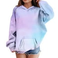 thumbnail image 4 of Mercatoo Teen Girls Tie Dye Cute Hoodies Cotton Fleece Warm Pullover Sweatshirts Tween Kids Long Sleeve Hoodie with Pockets, 4 of 7