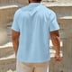 thumbnail image 5 of Ceisia Men's Relaxed Fit Short Sleeve Henley Tee with Chest Pocket Casual Summer Top Sky Blue XXL Gifts, 5 of 9