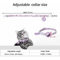 thumbnail image 3 of AirTag Cat Collar,Cat Airtag Collar with Airtag Holder and Flower Prints,Safety Elastic Band Cat Collars Adjustable Nylon Breakaway Cat Collars Apple AirTag Collar GPS Tracker for Cats Dogs(Purple), 3 of 5