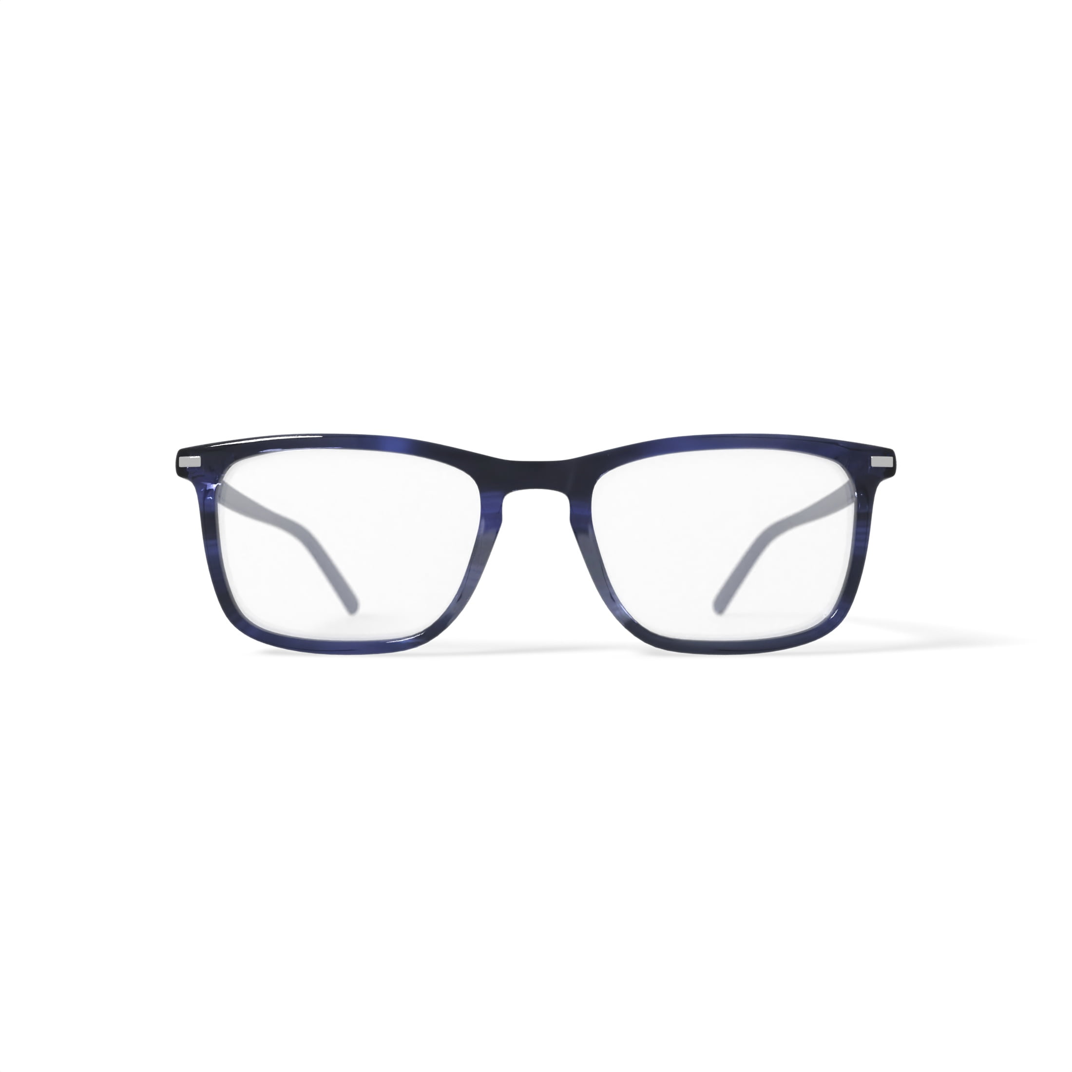 Walmart Men's MV013 Matt Square Prescription Eyeglasses with Case, Blue