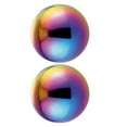 thumbnail image 1 of Minkissy 2Pcs Garden Orb Gazing Sphere Reflective Stainless Steel Ball Multi-Colored Simple Design for Lawns, 1 of 8