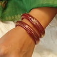 thumbnail image 4 of Efulgenz Fashion Indian Bollywood Peacock Acrylic Resin Bracelet Bangle Set Jewelry, 4 of 5