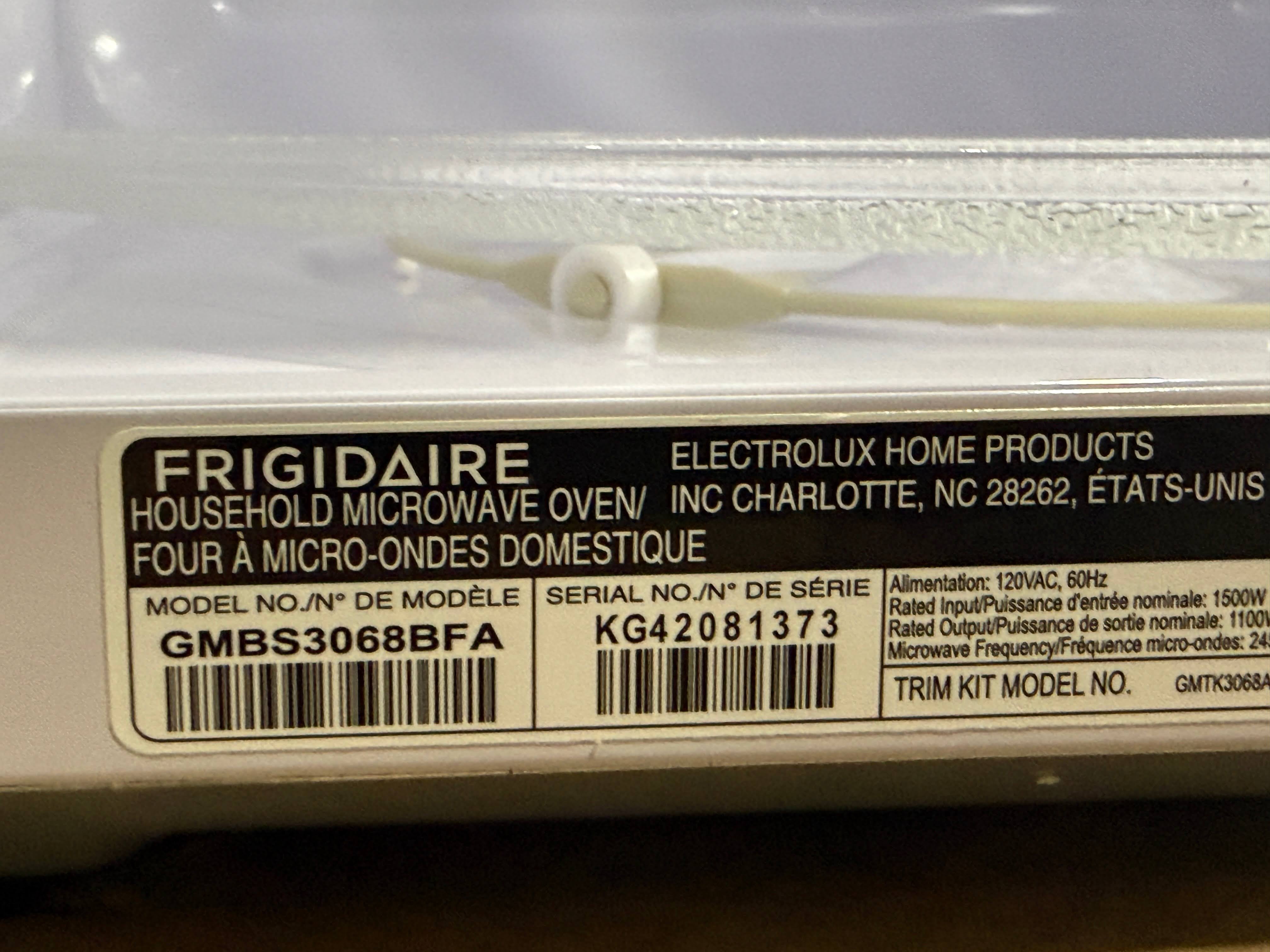 Frigidaire Gmbs3068b Gallery 25" Wide 2.2 Cu. Ft. 1100 Watt Built In Microwave - Stainless