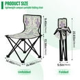 thumbnail image 3 of WOBOGO Intricate Indian Patterns Camping Chair Convenient Four Corner Backrest Folding Stool Can Hold Up to 220lbs, 3 of 8