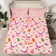 thumbnail image 2 of Manfei Christmas Santa Claus Bed Sheets,Kawaii Xmas Reindeer King Sheets,Happy New Yaer Sheet Set For Girls Boys,Microfiber Bedroom Decor,4pcs, 2 of 7