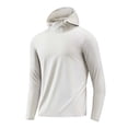 thumbnail image 2 of Men's Athletic Hooded Shirts Long Sleeve Soft Workout Lightweight Solid Color Hoodie Casual Hiking T Shirt Pullover Tops (XS, Gray), 2 of 4