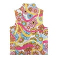 thumbnail image 5 of Xoenoiee Hippie Daisy Flower Print Jacket for Teen Girls Sleeveless Fleece Vest Full Zipper Stand Collar Jacket Warm Outwear Teen Winter Clothes, Size 5-6 Years, 5 of 7