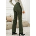 thumbnail image 3 of Casuashion Elevate Your Style with Vintage Green Corduroy Pants - High Waist, Square Pockets!, 3 of 8