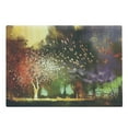thumbnail image 1 of Fantasy Cutting Board, Forest with Mysterious Trees and Birds Supernatural Vivid Wonder World, Decorative Tempered Glass Cutting and Serving Board, Large Size, Yellow Purple, by Ambesonne, 1 of 1