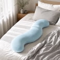 thumbnail image 7 of Pea Pod Body Pillow, S-Shaped Cooling Full Body Pillow, Double Wave Curve Support Pillow, Long Bolster Hug Pillow, for Hip, Knee, Back & Leg Support, 7 of 7