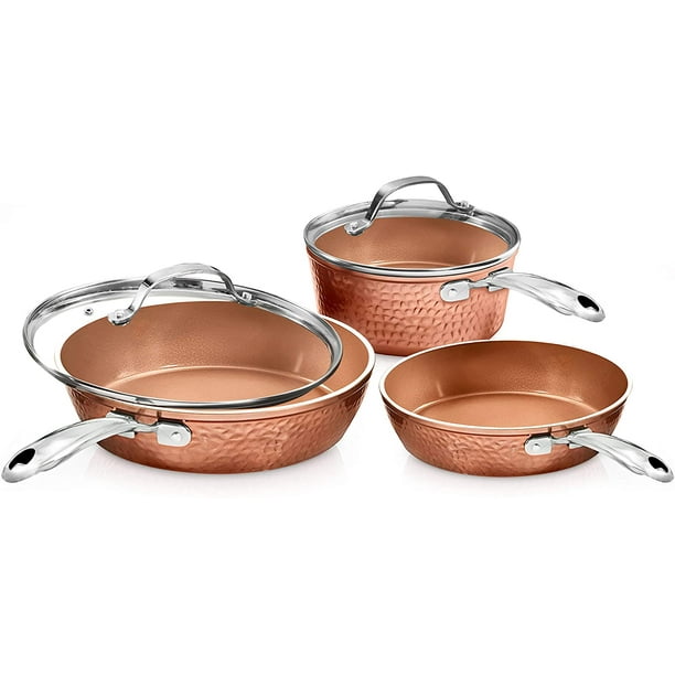gotham steel mini non stick stackmaster 5 piece cookware set