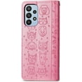 thumbnail image 3 of Wallet Phone Case for Samsung Galaxy A23 4G/5G,Cute Cartoon Cat Dog Pattern PU Leather Case with Magnetic Clasp and Cash Card Slots Holder Cover for Galaxy A23 4G/5G, CD Pink, 3 of 8