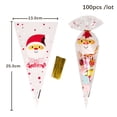 thumbnail image 5 of 100 bolsas de regalo de Navidad, bolsas de plástico con forma de cono de galleta y caramelo de Papá Noel, suministros de embalaje Xmax, decoración navideña 2024, 5 of 5