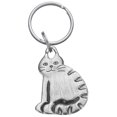 thumbnail image 4 of Danforth Barn Cat Pewter Keyring, 4 of 4
