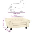 thumbnail image 4 of vidaXL Dog Sofa Cream 72x45x30 cm Plush, 4 of 5
