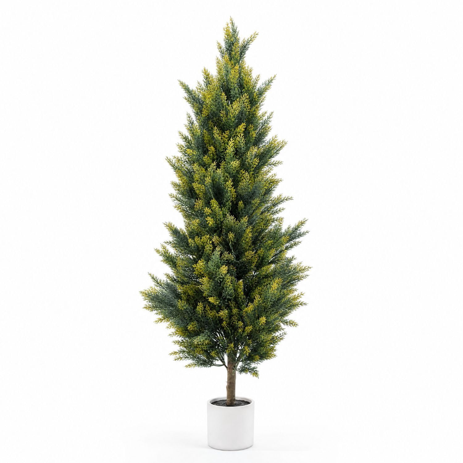 Easy4Home 5FT Artificial Cedar Tree Fake Pine Cypress Topiary Tree Potted Faux Floor Plant for Porch Decor