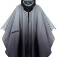 thumbnail image 1 of Hooded Rain Poncho - Zippered Design - Gradient Color - Portable & Stylish, 1 of 7