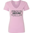 thumbnail image 3 of Inktastic Proud to Be Who I Am Black History Month Women's V-Neck T-Shirt, 3 of 5