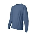 thumbnail image 3 of Hanes Men’s Beefy-T Long Sleeve T-Shirt, Crew Neck, Durable Pre-Shrunk Cotton Tee, Denim Blue, XL, 3 of 4