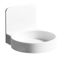 Hecteas Rack - Storage Rack - Wall Mounted Cup Holder Versatile Saving Cup Organizer for Home Bathroom(1X Round Bottle Holder - White)