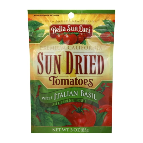 Bella Sun Luci Julienne Cut California Sun Dried Tomatoes With Italian Basil 3 Oz Walmart Com Bella Sun Luci Julienne Cut California Sun Dried Tomatoes With Italian Basil 3 Oz Walmart Com
