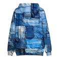 thumbnail image 5 of Men's Oversized Graffiti Print Hooded Sweatshirt, Long Sleeve Loose Fit Casual Pullover Fleece Hoodie for Streetwear,Blue,5XL, 5 of 5