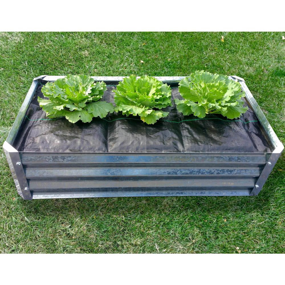 EarthMark MGB-L022 Bajo Series 22 x 40 x 10 in. Rectangle Galvanized Metal Raised Garden Bed