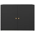 thumbnail image 7 of vidaXL Outdoor Garden Storage Cabinet, 2-Door, Waterproof, Rattan, Steel Frame, Black, 7 of 7