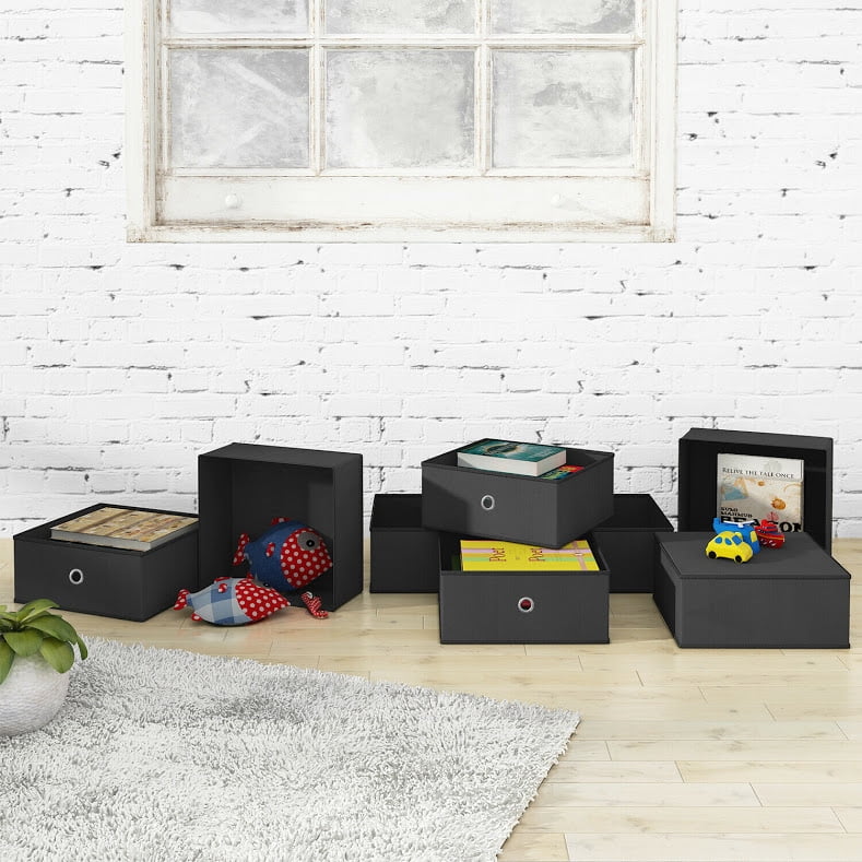 Foldable Storage Bins Cubes Fabric Cubby Basket Drawers Organizer, 8