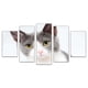 thumbnail image 1 of Cuadro decorativo para Sala, Comedor y Recamara, Gato, Animales, minimalista, moderno, elegante, juego de 5 piezas, 1 of 5